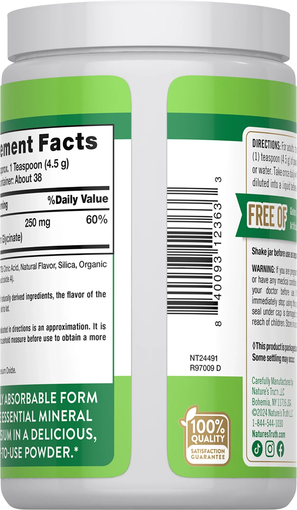 NT Magnesium Glycinate 250 mg Powder - Figura 4